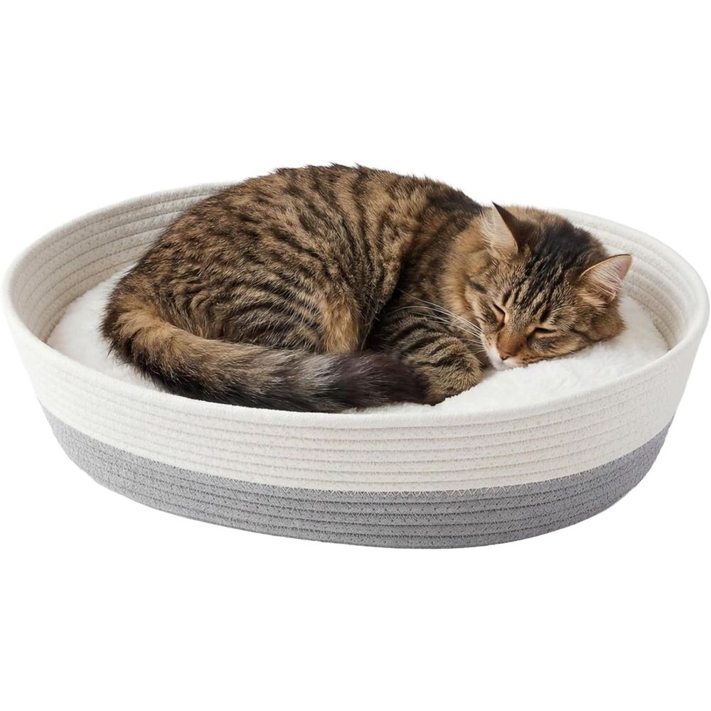 Kitty City Woven Cat Bed with Washable Cushion 14 x 19